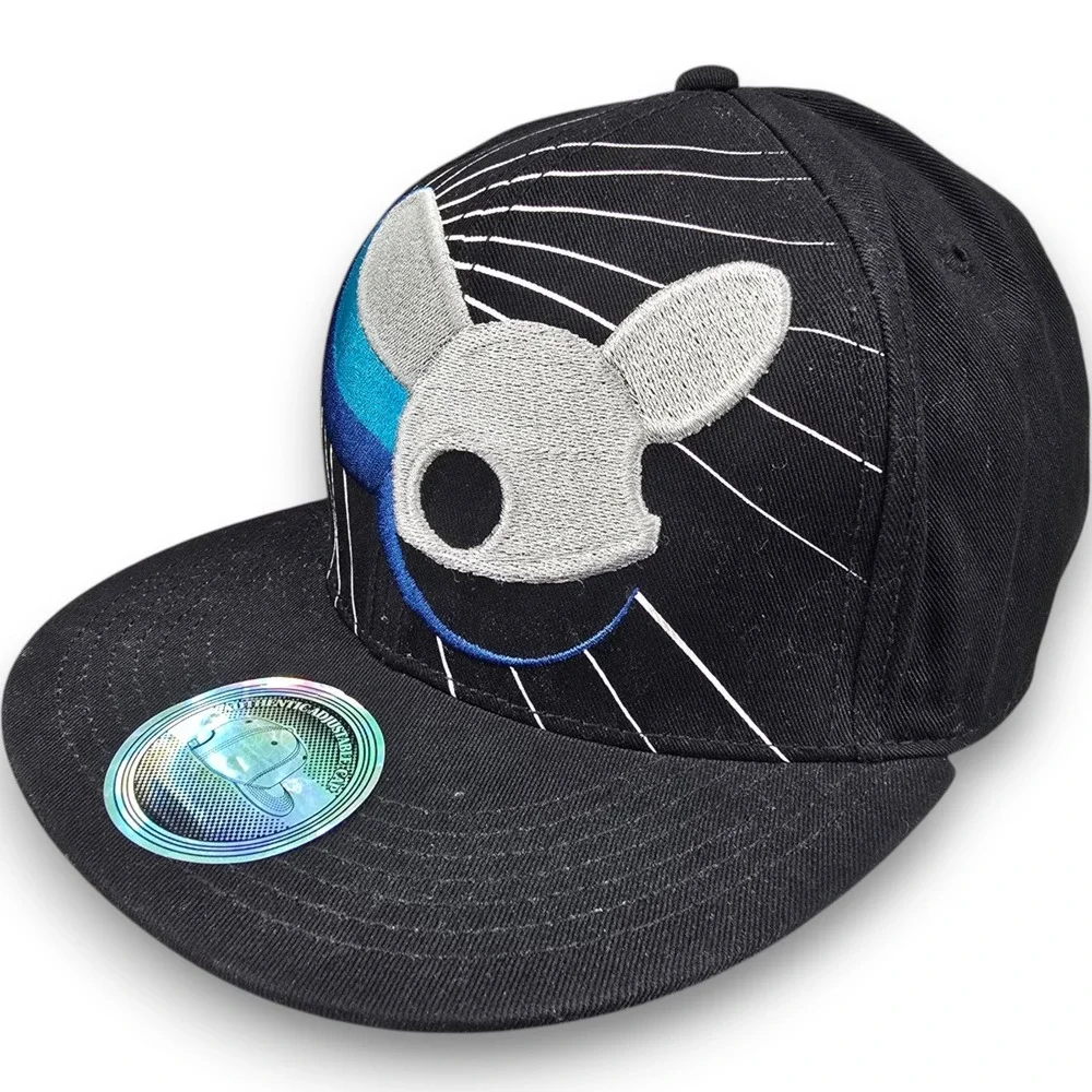 Deadmau5 Snapback Hat Mens One Size Black Blue Cotton Embroidered Flat Brim Cap